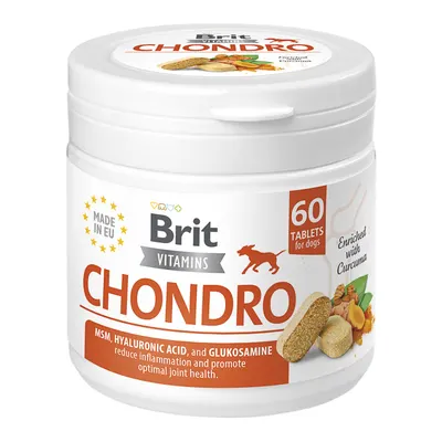 Brit Vitamins Chondro, recompense caini, pentru sustinerea oaselor si a articulatiilor, 120 g (60 tbl)