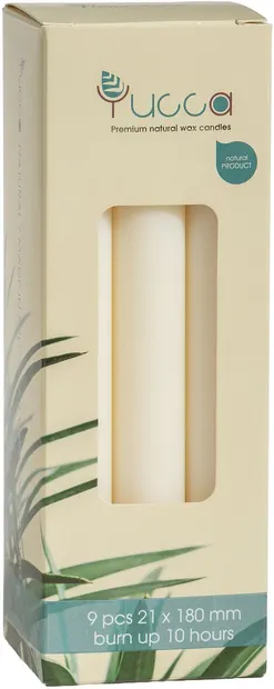Set de lumânări Yucca - 9 buc., Ecru