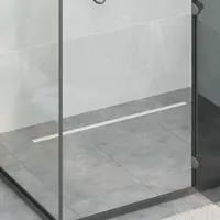 vidaXL Scurgere de duș la 360° cu model subțire Argintiu 90 cm