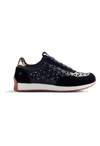 Pantofi sport cu garnituri de piele intoarsa si decupaje Caseville - Negru
