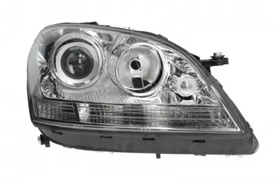 Far dreapta (H7, reglaj electric, cu motoras, fundal cromat) MERCEDES Clasa M 2005-2011