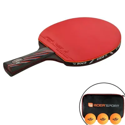 Paleta tenis de masa Boer S6 PRO, 9 straturi lemn 8 Nano Carbon technology
