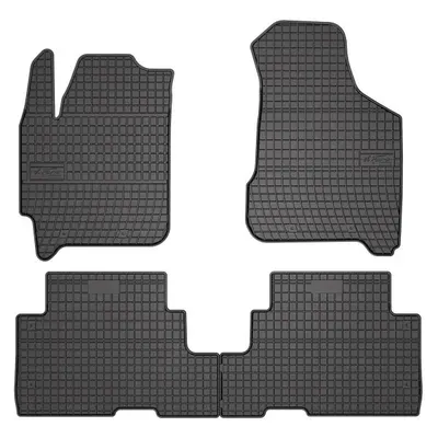 Set covorase cauciuc 4 piese BASIC, fata spate negru, potrivit KIA CARENS II 07.02