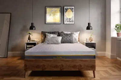 Saltea cu memorie și arcuri individuale Somnexpert Silver Evolution Pocket Spring 140x200, înălțime 24 cm, husă detașabilă, fermitate medie