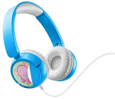 Căști pentru copii Cellularline - Play Patch 3.5 mm, albastru/alb