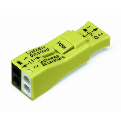 Luminaire disconnect connector; 2-pole; 4,00 mm²; yellow
