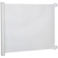 PawHut Barieră de siguranță barieră câine retractabilă automat 1,15L x 0,83H m teslin oțel alb | Aosom Romania