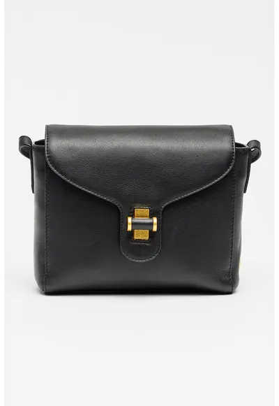 Geanta crossbody din piele Grace - Negru