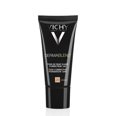 Fond de ten corector cu acoperire 16h Dermablend, Nuanta 20 Vanilla, 30 ml, Vichy