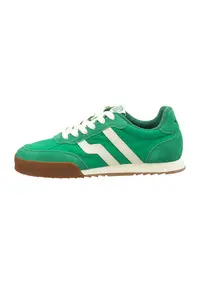 Pantofi sport cu insertii de piele intoarsa Baylle - Verde/Crem