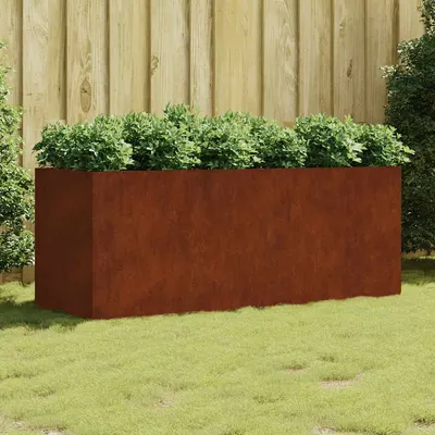 vidaXL Strat înălțat de grădină, 200x80x80 cm, oțel corten