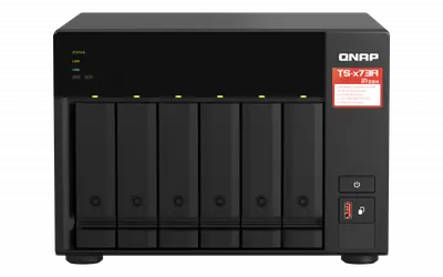 NAS QNAP 673A 6-Bay, CPU AMD Ryzen V1000 series V1500B 4C/8T 2.2 GHz, RAM 8GB (1x 8GB) DDR4 (2 x SODIMM slots, max. 64GB total