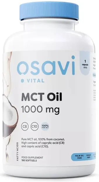 MCT Oil, 1000 mg, 180 capsule gel, Osavi