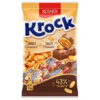 Bomboane Krock cu arahide și glazură de cacao Roshen, 1kg Engros