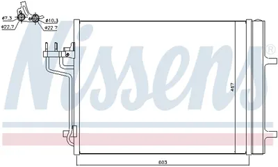 Radiator aer conditionat AC cu uscator potrivit FORD FOCUS III, KUGA II, TOURNEO CONNECT V408 NADWOZIE WIELKO, TRANSIT CONNECT V408 MINIVAN 1.5-2.5 07.12