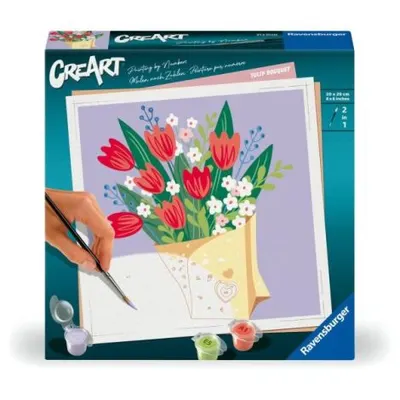Ravensburger - CreArt pictura pe numere pentru adulti buchet de lalele