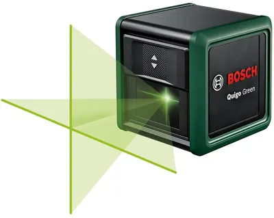 Nivela laser cu linii încrucișate Bosch - Quigo Green II, 12 m, cu 2 baterii, adaptor si clema