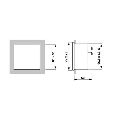 Ampermetru fara scala 72*72mm pentru sunt