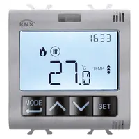 Cronotermostat 1No 5A 250Vac KNX Titaniu 2 module