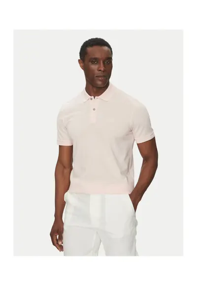 Tricou polo roz bumbac - Roz