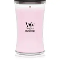 Woodwick Cherry Blossom & Vanilla lumânare parfumată cu fitil din lemn 610 g