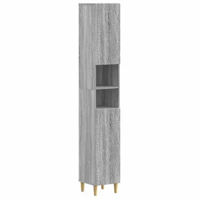 vidaXL Cabinet de Baie cu Raft Deschis DELFT Sonoma gri