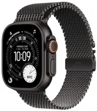 Ceas inteligent Apple - Watch Ultra 3 Cellular, 49mm, S, Black Titanium/Black Titanium Milanese