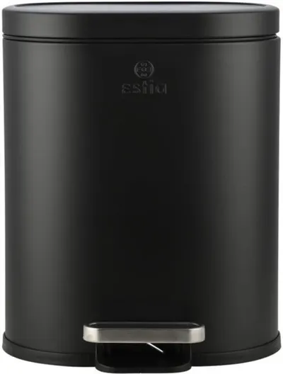 Coș de baie cu închidere silențioasă Estia - Ovoid, 6 l, negru