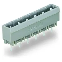 THT male header; 1.2 x 1.2 mm solder pin; straight; Pin spacing 7.5 mm; 9-pole; gray