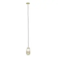 Lustră aurie cu abajur din sticlă ø 12 cm Robin - White Label