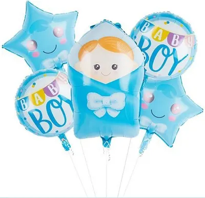 Set de baloane PartyGo - Baby Boy, 5 buc