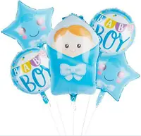 Set de baloane PartyGo - Baby Boy, 5 buc