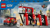 Constructor LEGO City - Stație de pompieri cu mașină de pompieri (60414)