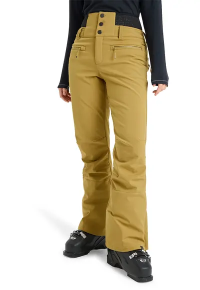 Pantaloni cu talie inalta pentru ski Rising - Galben mustar