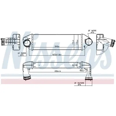 Intercooler, compresor NISSENS 96128
