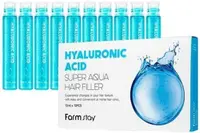 FarmStay Hyaluronic Acid Fiole pentru păr Super Aqua Hair Filler, 10 x 13 ml