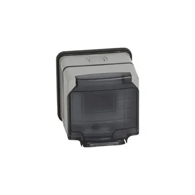 Adaptor Mosaic - Plexo 66 - 2 module - semi transparent lid - gri