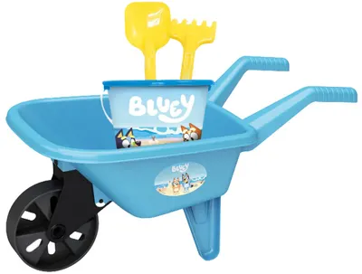 Set de nisip Micki - Bluey, cu mașinuță, 4 piese