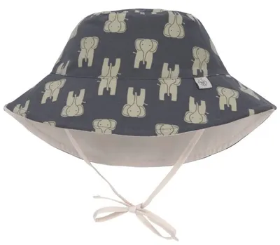 Pălărie de soare cu două fețe Lassig - Splash & Fun, Elephant, mărimea 50/51, 19-36 luni