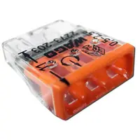 Set 10 conectori cu fixare prin impingere 3 conductoare 2,5mm2 24A Wago 2273-203
