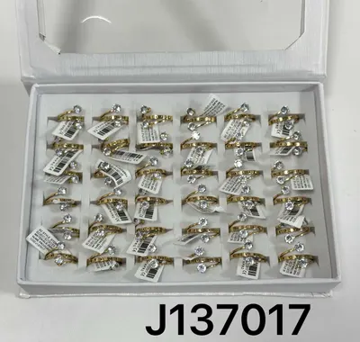 Inele Engros din Inox Gold cu Cifre Romane și Cristale Solitaire, model J137017