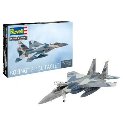 Aeromodel Revell F-15C Eagle RV03778 cu insemne autentice Operatiunea Furtuna in Desert si Garda Nationala Aeriana