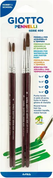 Set de pensule rotunde Giotto Art 400 - 4 buc