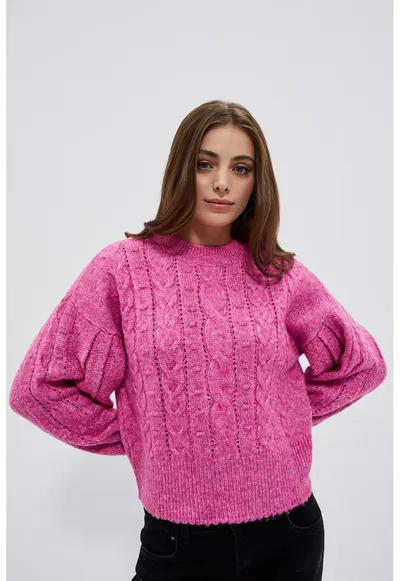 Pulover tricotat fucsia - Rose Symphonic