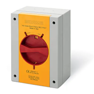 Intrerupator separatorn80A 3P IP66/IP69 160x220x115mm Y2 IK09 EMERGENCY YELLOW/RED GW 650°C