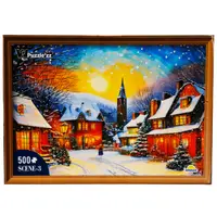 Puzzle Witty Puzzlezz, Peisaj de iarna, 500 piese