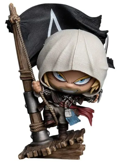 Statuetă Pure Arts Games: Assassin’s Creed: Black Flag - Edward Kenway (Q-lectors), 15 cm