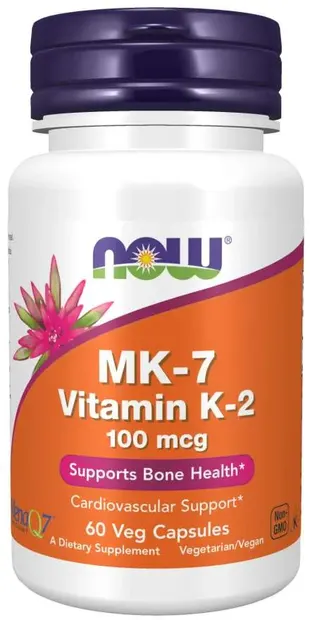 MK-7 Vitamin K-2, 100 mcg, 60 capsule, Now