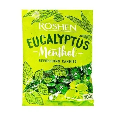 Dropsuri Roshen Eucalyptus, 200g – Gust de Eucalipt și Mentol – Pachet En-gros