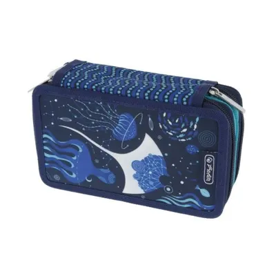 Penar echipat 3 fermoare, 31 piese, Herlitz Deep Ocean